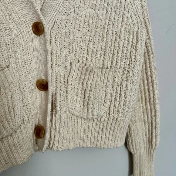 J. CREW Cropped Patch Pocket Beach Cardigan Sweater - Picture 4 of 14
